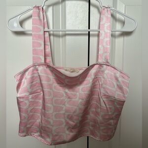 Pink and White Tank Top